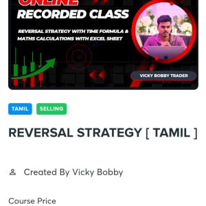 Vikky Bobby Trader Course – Reversal Strategy ( Tamil )