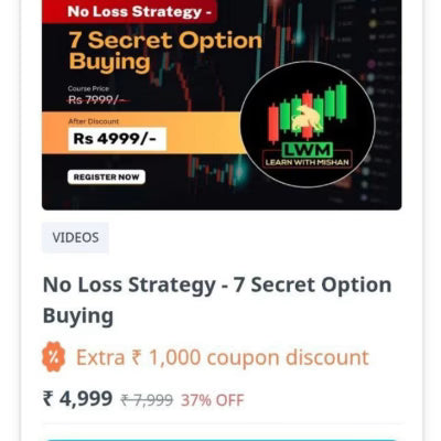 Learn With Mishan Course No Loss Strategy – 7 Secret Option Buying