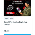 Trade with Sunil Bank Nifty Closing Day Setup Course