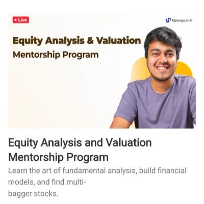 Kunal Shah Course Equity Analysis and Valuation Mentorship Program Upsurge
