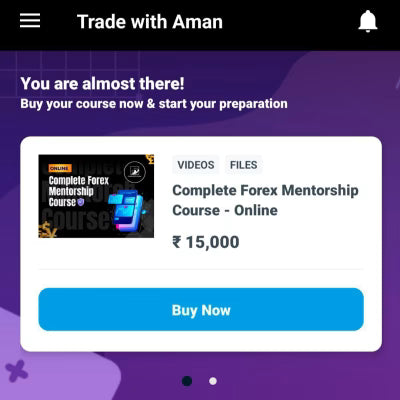 Trade with Aman Course – Complete Forex Mentorship Course – Online