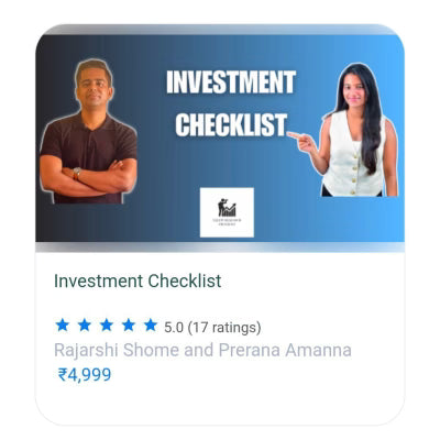 Equity Research Program Course Investment Checklist PRERANA NIREEKSHA AMANNA & RAJARSHI SHOME Course