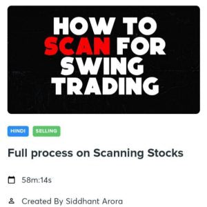 Trade With Siddhant How to Scan for Swing Trading Course