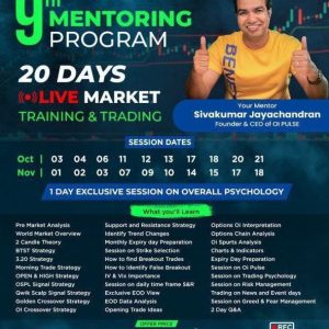 Siva Option Scalping – 9th Mentorship Program 2022 Siva Kumar Jayachandran