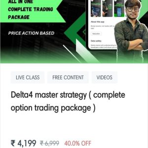 Trader Tank delta 4 strategy Course