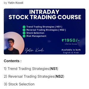 Yatin Koodi Course Intraday Stock Trading strategies 2024